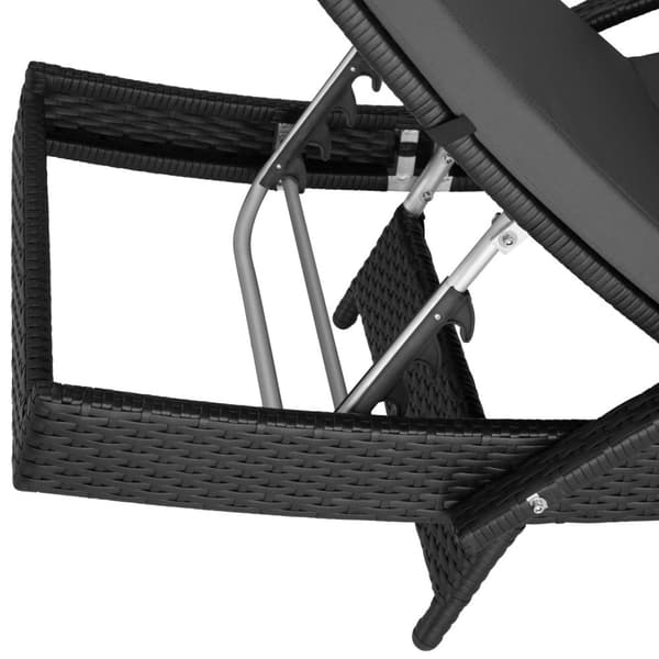 Polyrattan liggestol Océane - sort