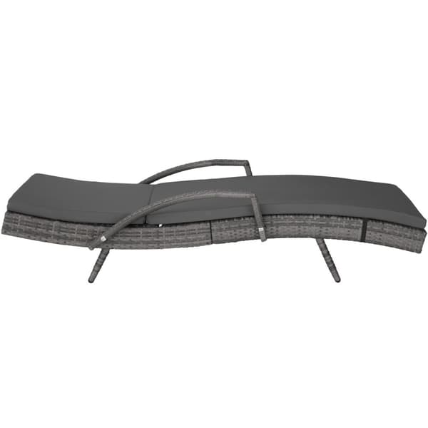 Polyrattan liggestol Océane - grå