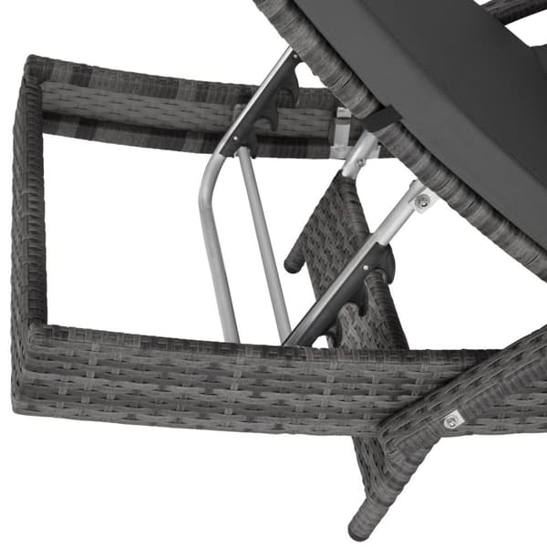 Polyrattan liggestol Océane - grå