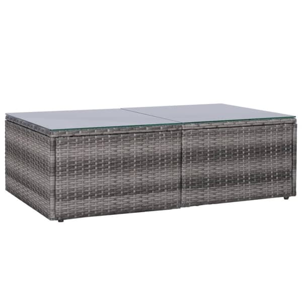 vidaXL haveloungesæt 8 dele med hynder polyrattan grå