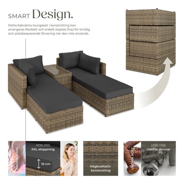 Loungeset/Loungegrupp i konstrotting San Domino - natur