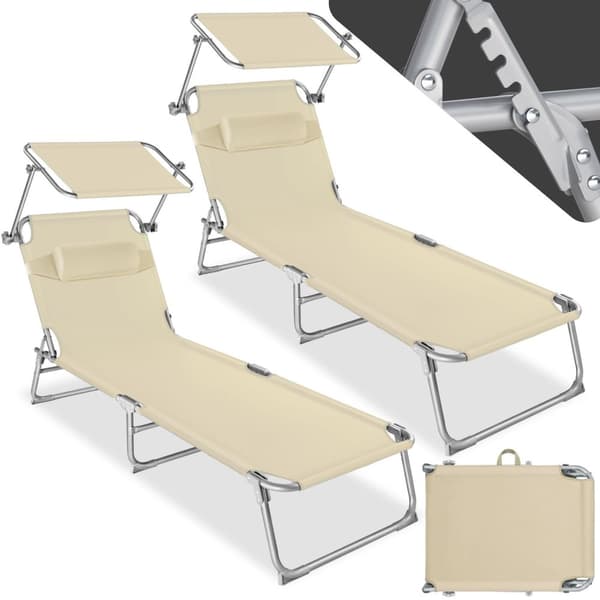 2 Solsängar Chloé - beige