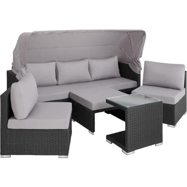 Polyrattan loungesæt San Marino - sort
