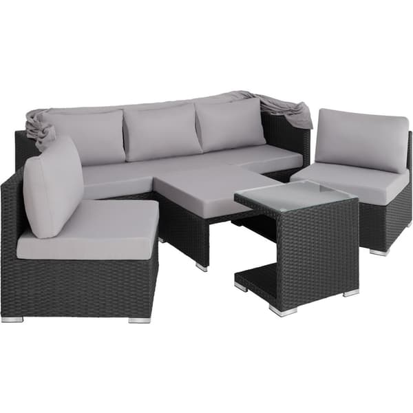 Polyrattan loungesæt San Marino - sort