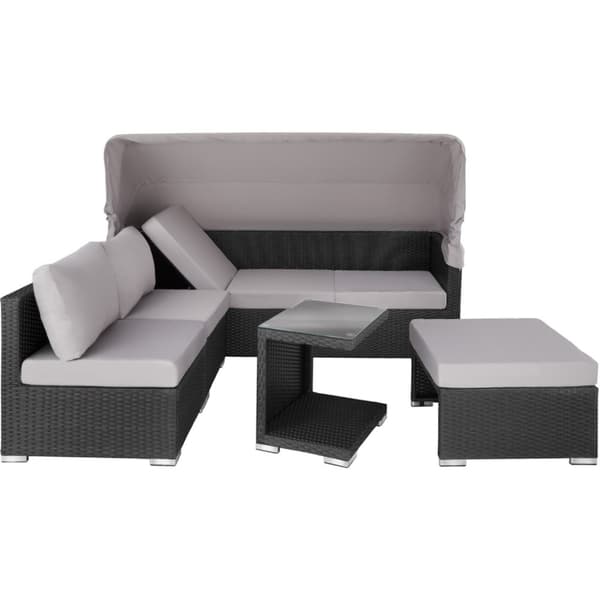 Polyrattan loungesæt San Marino - sort