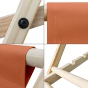 ECD Germany sammenklappelig liggestol lavet af træ - 3 tilbagelagte positioner - op til 120 kg - orange - liggestol havestol slappe af liggestol