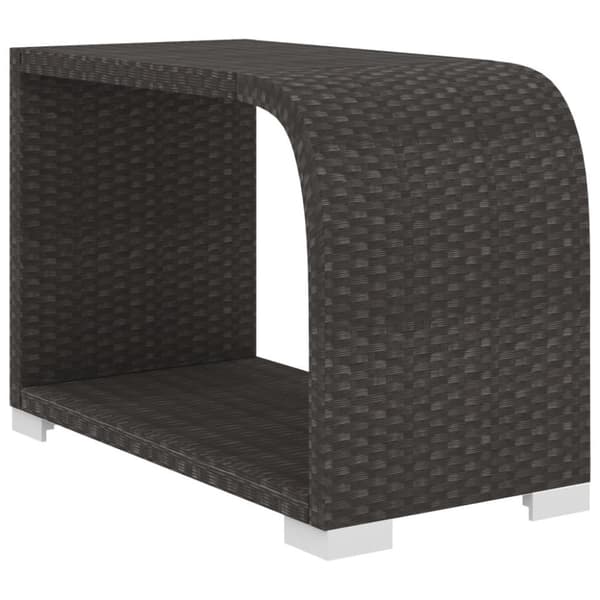 vidaXL haveloungesæt 10 dele med hynder polyrattan sort