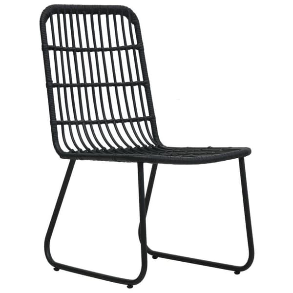 vidaXL bistrosæt 3 dele polyrattan sort