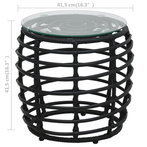 vidaXL bistrosæt 3 dele polyrattan sort