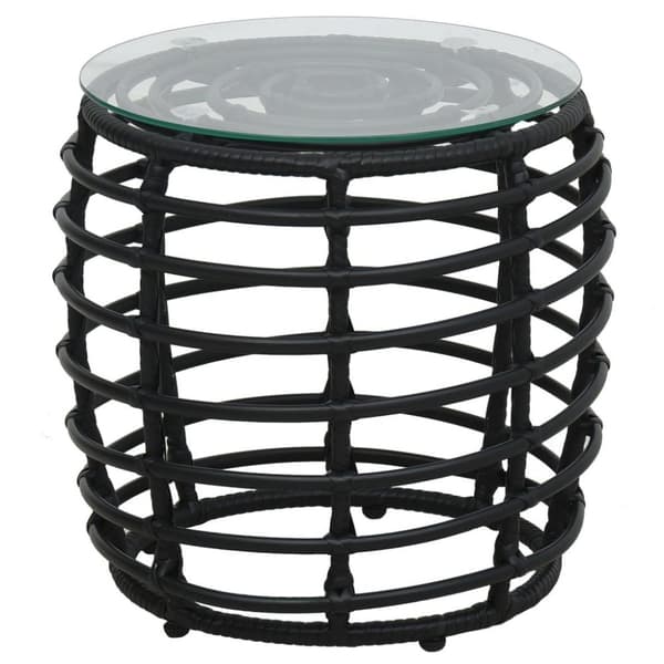 vidaXL bistrosæt 3 dele polyrattan sort