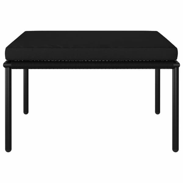 vidaXL Loungegrupp för trädgården med dynor 3 delar svart PVC