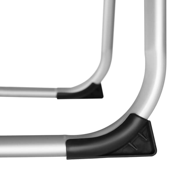 Solstol Aurelie aluminium, 6-faldigt justerbar - svart