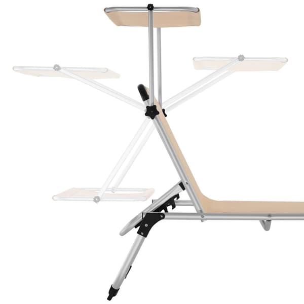 Solseng Aurelie aluminium, justerbart ryglæn - beige