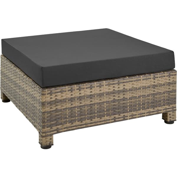 Polyrattan loungesæt med aluminiumstel - natur