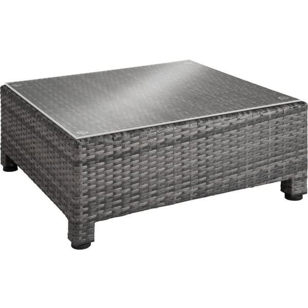 Polyrattan loungesæt med aluminiumstel - grå