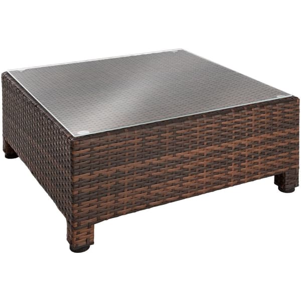 Polyrattan loungesæt med aluminiumstel - sort/brun