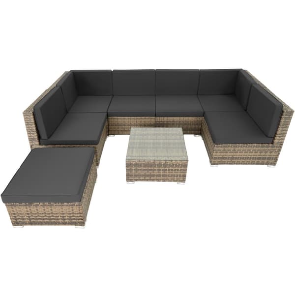 Polyrattan loungesæt Venedig - natur
