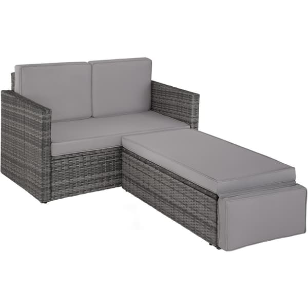 Polyrattan havesofasæt Korfu - grå