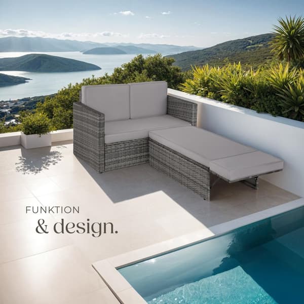 Loungesoffa Korfu - grå