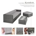 Miniatyrbild 3 av 11: Loungeset/Loungegrupp Florenz i konstrotting - grå