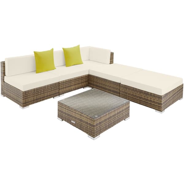 Polyrattan loungesæt Paris - natur