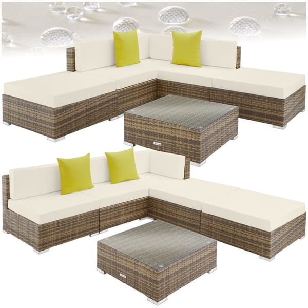 Polyrattan loungesæt Paris - natur