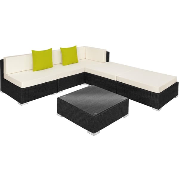 Polyrattan loungesæt Paris - sort