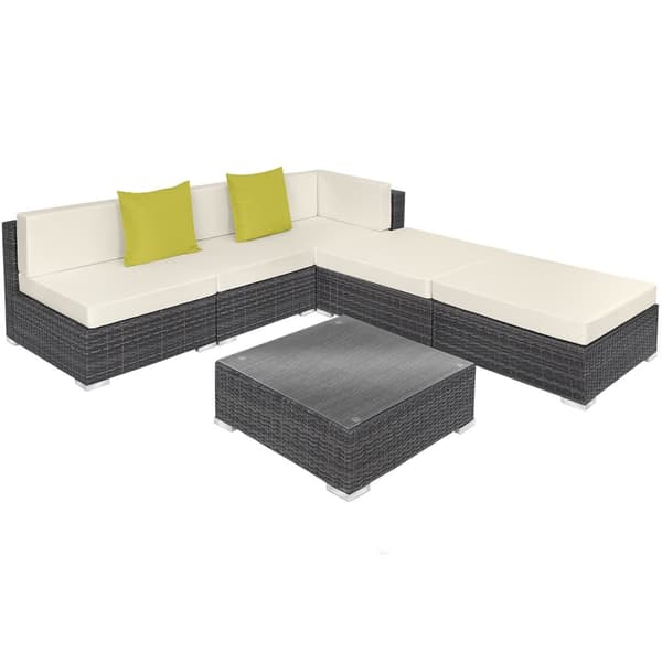 Polyrattan loungesæt Paris - grå