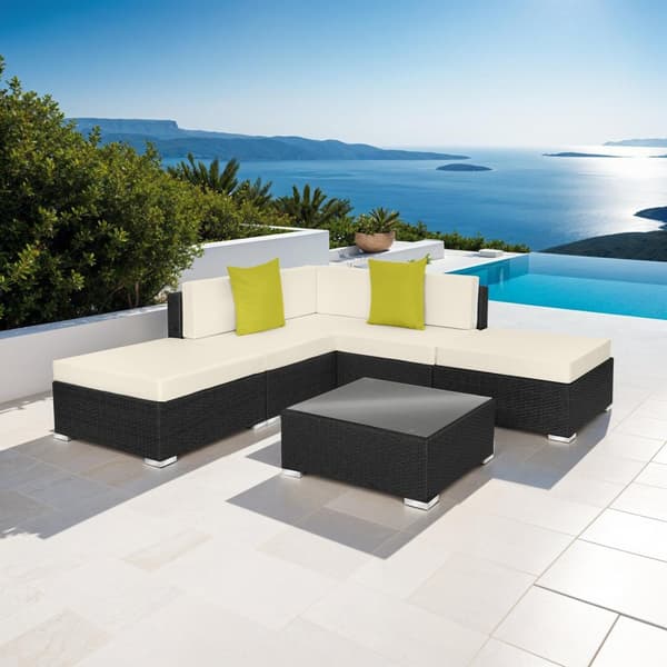 Loungeset/Loungegrupp i konstrotting Paris - svart
