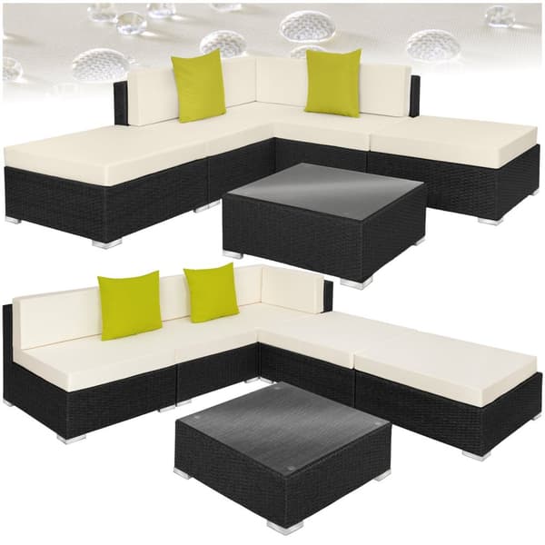 Loungeset/Loungegrupp i konstrotting Paris - svart