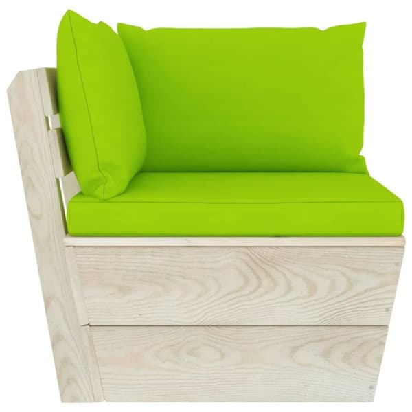 vidaXL Pallsoffa 2-sits med dynor granträ