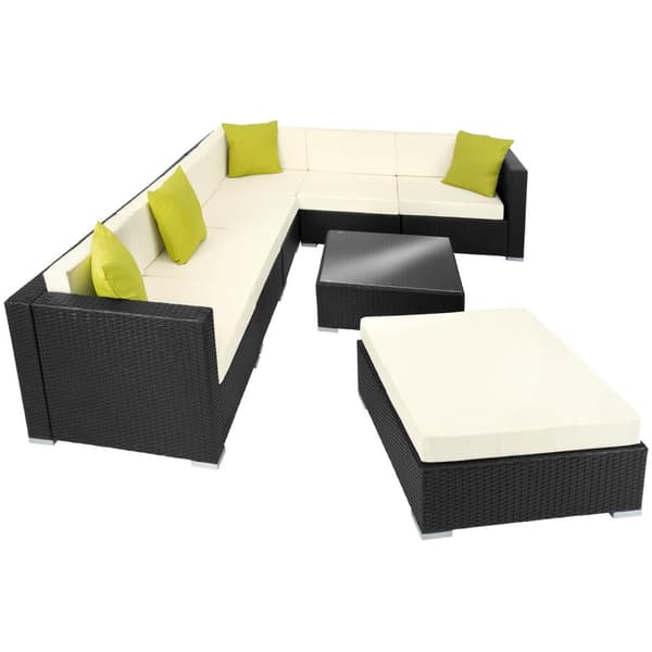Polyrattan loungesæt Marbella - sort