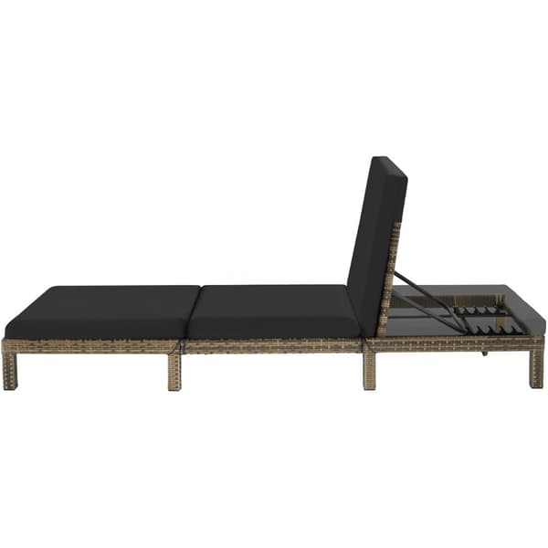 Polyrattan liggestol med hynder Sofia - natur