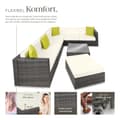 Miniatyrbild 3 av 11: Loungeset/Loungegrupp Marbella i konstrotting - grå