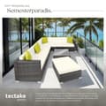 Miniatyrbild 4 av 11: Loungeset/Loungegrupp Marbella i konstrotting - grå