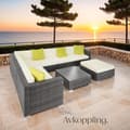 Miniatyrbild 8 av 11: Loungeset/Loungegrupp Marbella i konstrotting - grå