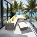 Miniatyrbild 11 av 11: Loungeset/Loungegrupp Marbella i konstrotting - grå