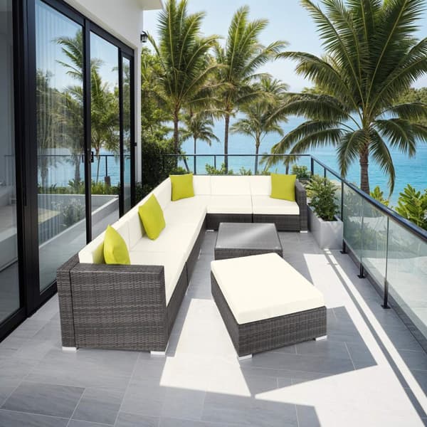 Loungeset/Loungegrupp Marbella i konstrotting - grå