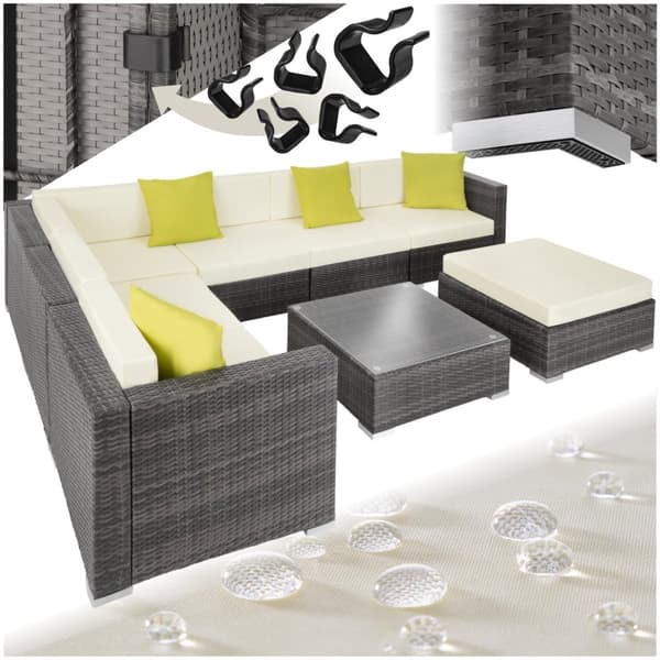Loungeset/Loungegrupp Marbella i konstrotting - grå