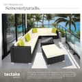 Miniatyrbild 4 av 11: Loungeset/Loungegrupp Marbella i konstrotting - svart