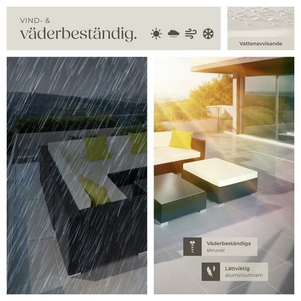 Loungeset/Loungegrupp Marbella i konstrotting - svart