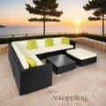 Miniatyrbild 8 av 11: Loungeset/Loungegrupp Marbella i konstrotting - svart