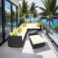 Miniatyrbild 10 av 11: Loungeset/Loungegrupp Marbella i konstrotting - svart