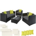 Miniatyrbild 1 av 10: Loungeset/Loungegrupp München i konstrotting - svart