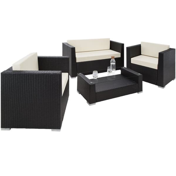 Polyrattan loungesæt München - sort
