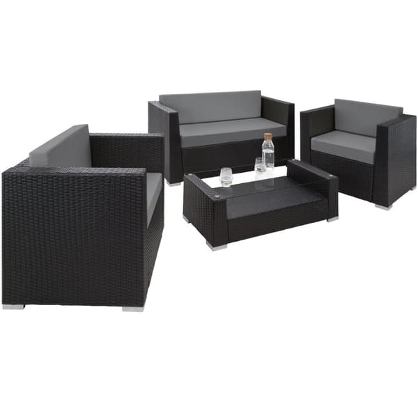 Polyrattan loungesæt München - sort