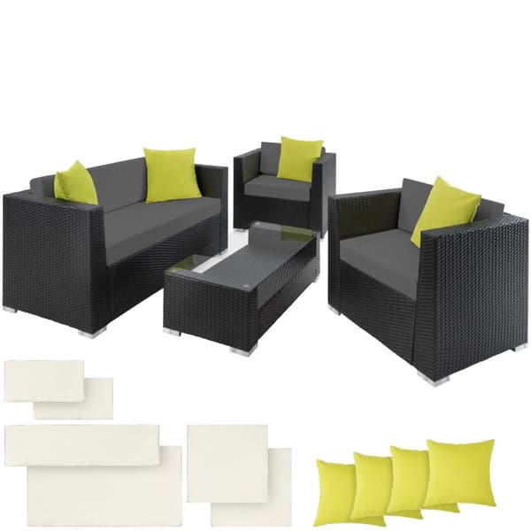 Polyrattan loungesæt München - sort