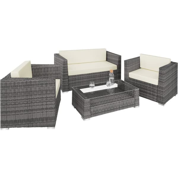 Polyrattan loungesæt München - grå