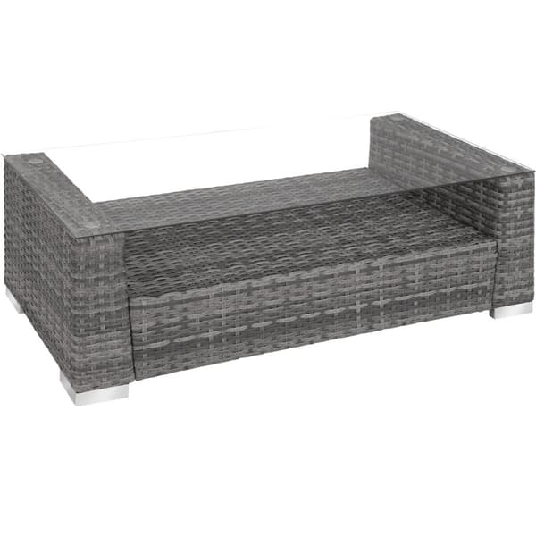Polyrattan loungesæt München - grå