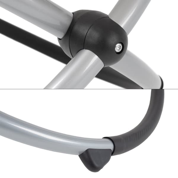 ECD-Germany Aluminium swing soffan med nackstöd ljusgrå, hopfällbar, justerbar, andas, UV- och väderbeständigt, för trädgården och terrassen